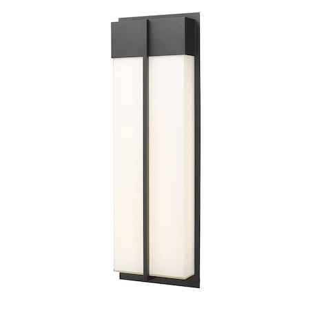 Z-Lite Nyx 2 Light Outdoor Wall Light, 8in. W x 24in. H, Black 5014B-BK-LED